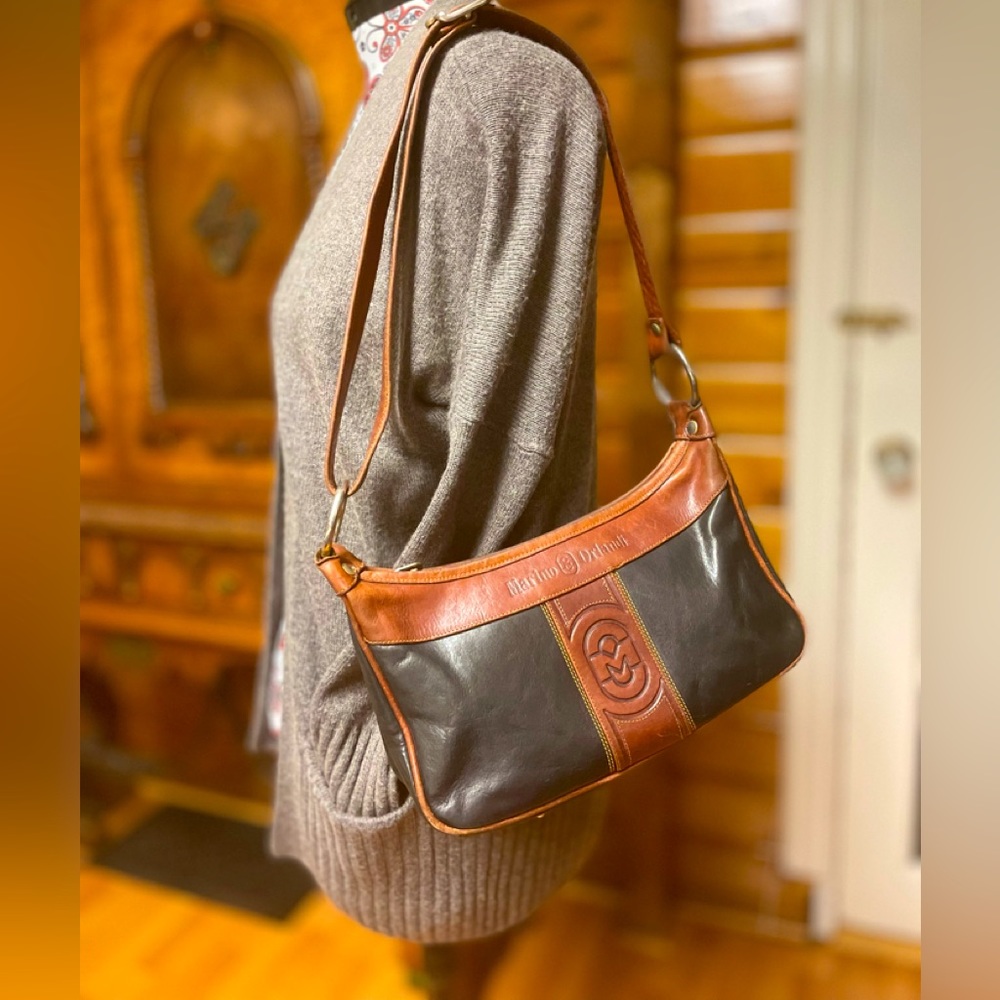 Vintage Marino Orlandi Genuine Leather Shoulder Purse Italy